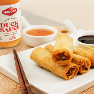 Haddar Sweet & Sour Duck Sauce, 40Oz (2 Pack) Rich Tangy Texture, No Msg, Fat Free | Made From Apricots And/Or Peaches | Perfect