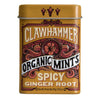Clawhammer Organic Mints Spicy Ginger Root | Organic Cane Sugar, Natural Flavors, No Artificial Colors Or Sweeteners | Kosher Ce