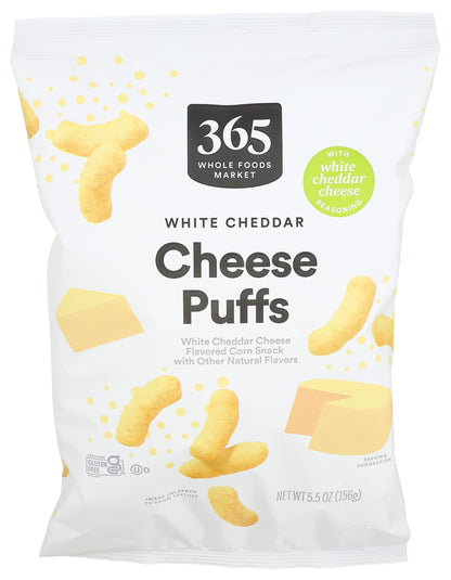 365 by Whole Foods Market White Cheddar Cheese Puffs, 5.5 OZ