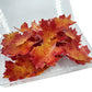 Set Of 75 Edible Fall Leaves Gold Leaf Cake Decorations, Thanksgiving Day Christmas Party Cupcake Topper (Red)