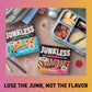 JUNKLESS Chewy Granola Bar 2-Flavor Variety Pack (24 Bars)-Non-GMO, Gluten-Free, Less Sugar Snack Bars- Drizzled Birthday Cake &