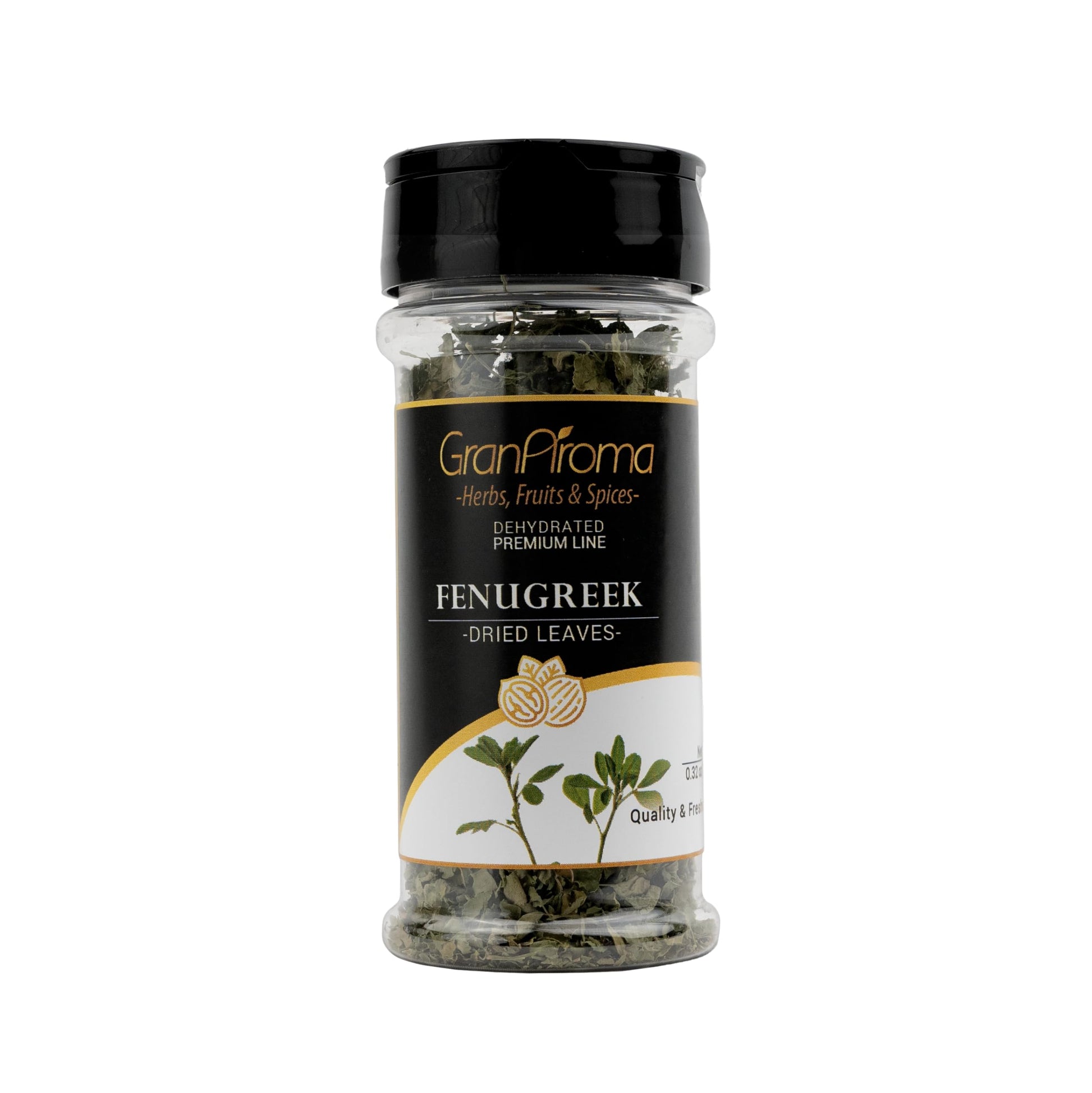 GranAroma Fenugreek Leaves, Aromatic & Nutty Flavor, Curries & Stews, Indian Cuisine (0.32 Ounce)