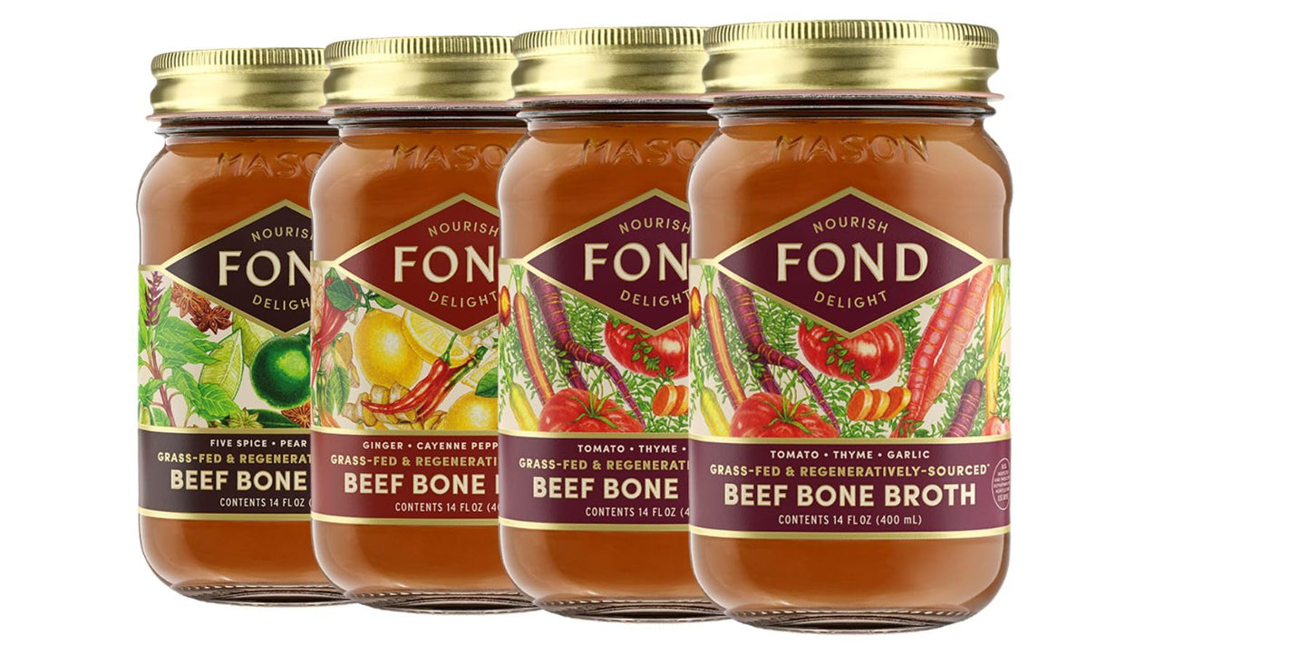 FOND Grassfed Beef Bone Broth Variety Pack