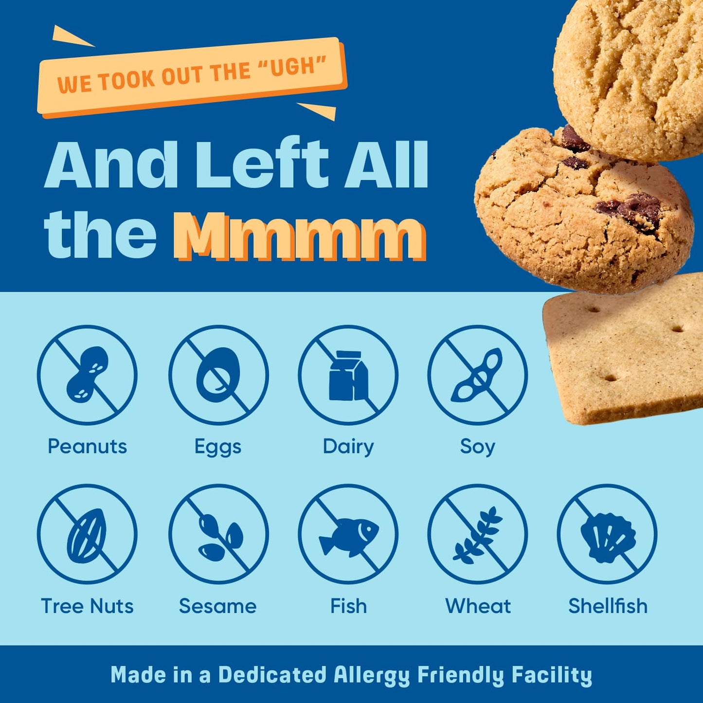 Partake Foods Gluten Free Crunchy Cookies Variety Pack (Chocolate Chip, Ginger Snap, Graham Cracker) - Vegan - Free From the Top