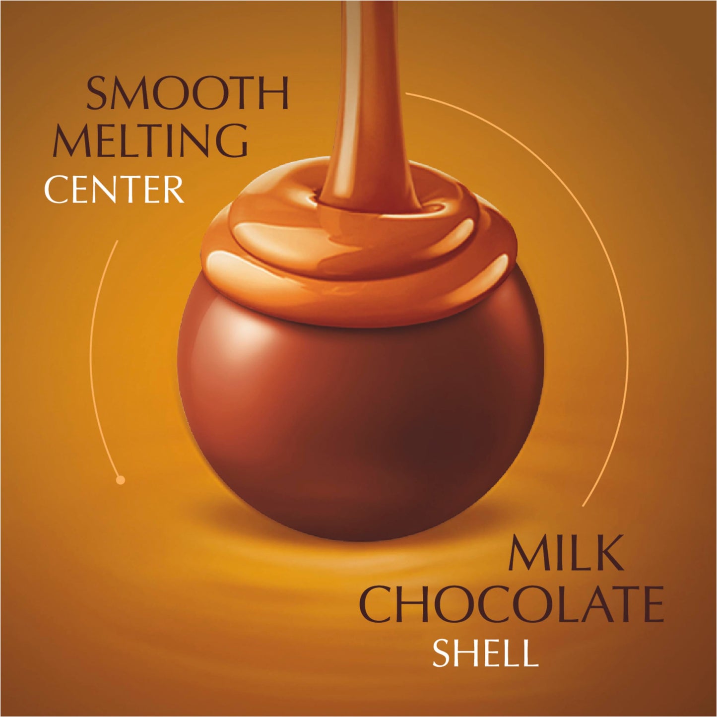 Lindt Lindor Caramel Milk Chocolate Truffles, Easter Chocolate Candy With Smooth, Melting Truffle Center, 25.4 Oz., 60 Count