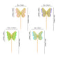 Ercadio 24 Pack Butterfly Cupcake Toppers - Glitter Double Layers Gold Butterfly Cupcake Picks 3D For Wedding Anniversary Kids B