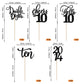 Rssta i Cupcake Toppers, 30 Pack, Glitter Ten, Paper, Black, Model XM087, 10th Birthday Party Supplies