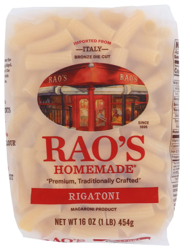 Raos Homemade Rigatoni Pasta, Non-GMO, 16 Oz (Pack of 6)