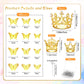cridoz 163Pcs Flower Bouquet Accessories, 15Pcs Mini Crowns with 48Pcs Gold 3D Butterfly Decorations and 100Pcs Corsage Boutonni