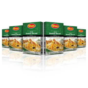 Shan - Special Bombay Biryani Seasoning Mix (60G) - Spice Packets For Spicy Meat Pilaf (Pack Of 6)