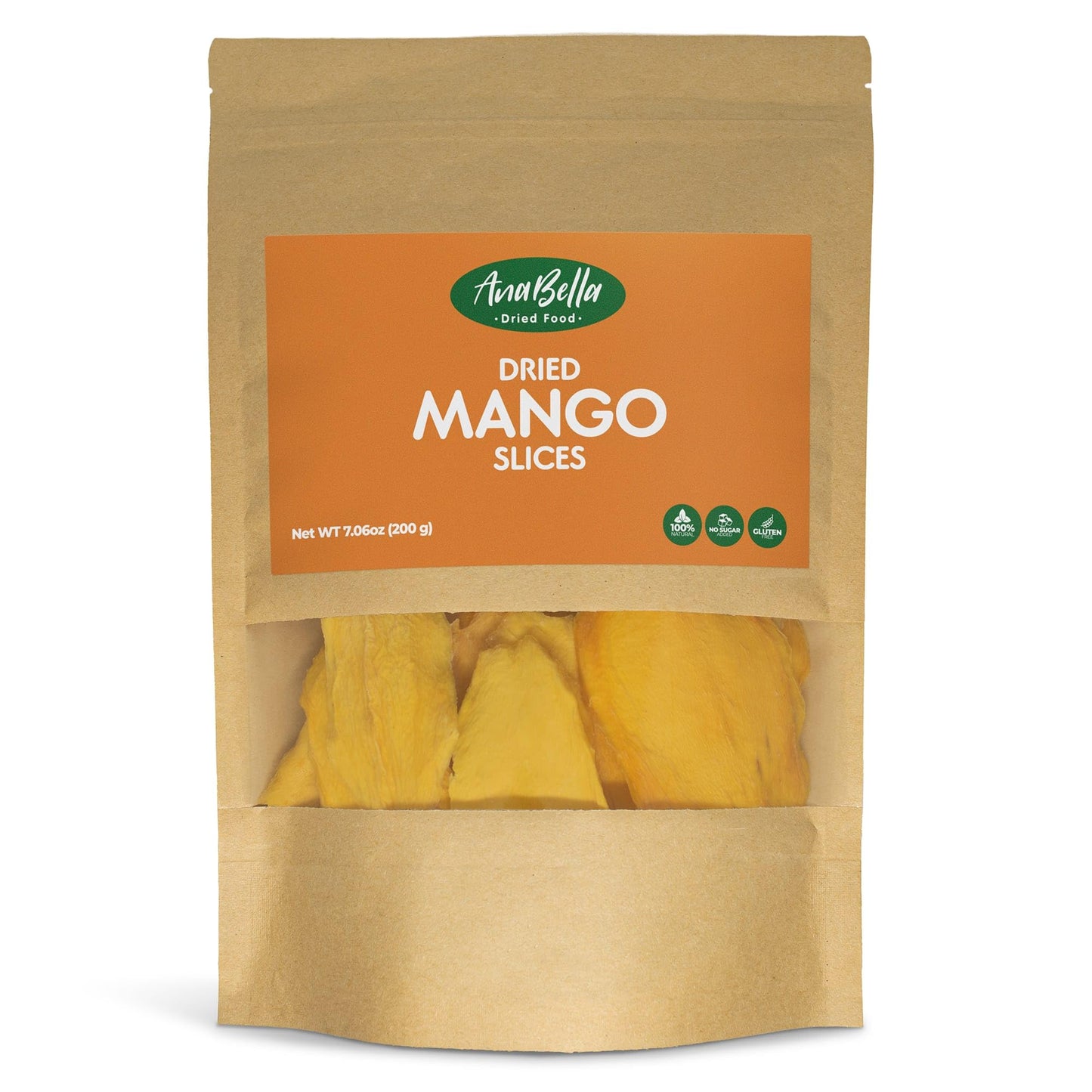 Anabella Dried Food Mango Slices | 100% Natural | No Sugar Added | 7.06 oz