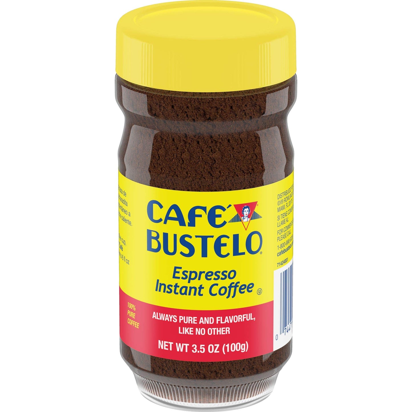 Café Bustelo Espresso Style Dark Roast Instant Coffee, 3.5 Ounces, Model 453400-01102