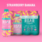 Roar Complete Hydration Organic - Electrolyte Drinks Loaded with Vitamins C, B5, B12 - Non-GMO, Gluten-Free - Strawberry Banana
