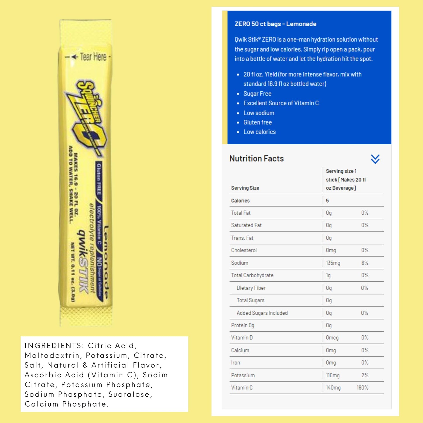 Qwik Stik Electrolyte Mix