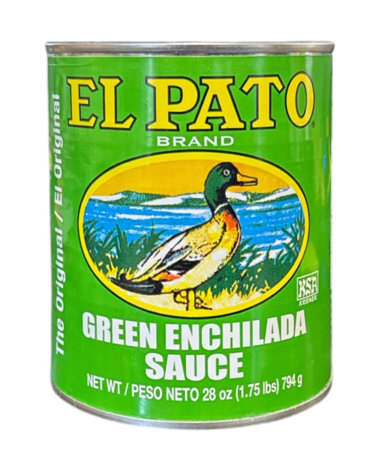 El Pato Green Enchilada Sauce, Salsa Verde, 28 oz Can, Kosher, Authentic Mexican Flavor (1.75 lbs)