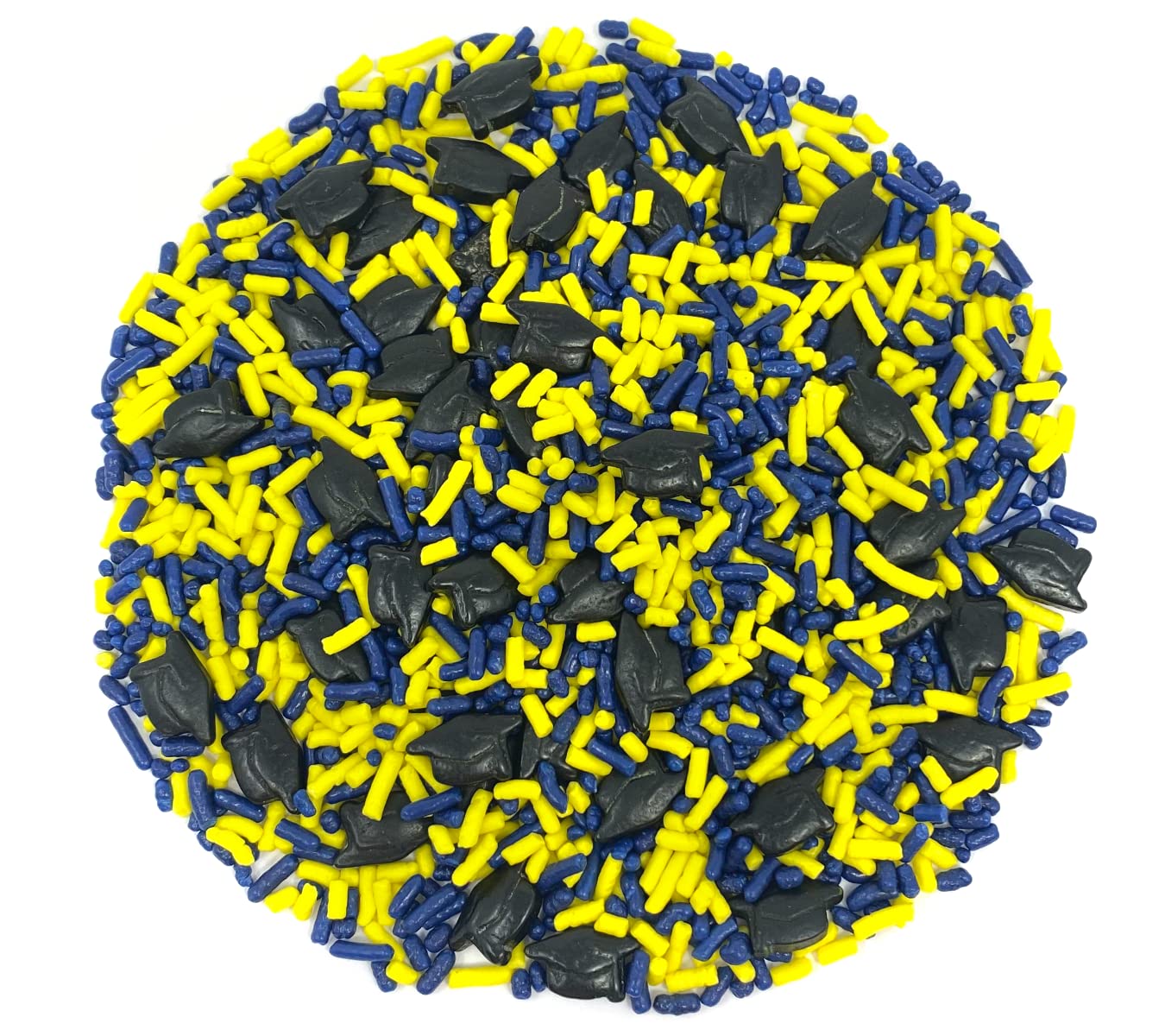 Mystic Sprinkles Graduation Day Sprinkles Mixes (Graduation Day! Navy Blue & Yellow Sprinkle Mix 3.8Oz)