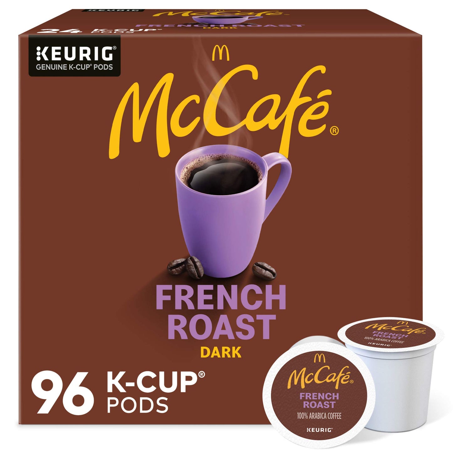 Mccafe French Roast, Single Serve Coffee Keurig K-Cup Pods, Dark Roast, 96 Count (4 Packs Of 24)
