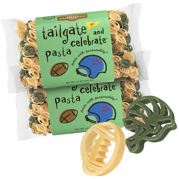 Pastabilities Tailgate Pasta Fun Shaped Football & Helmet Noodles, Non-GMO, Vegan, 14 oz (2 Pack)