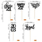 Rssta i Cupcake Toppers, 30 Pack Glitter Picks for 21st Birthday, Black, Paper, Model XM087
