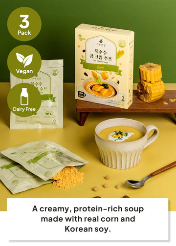 K FOOD KOREAN FOOD Corn Soy Cream Soup 1.41oz(40g)*3packs Ready-to-Eat Breakfast