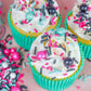Fancy Cupcake Sprinkles, Edible Light Pink And Blue Confetti Cake Sprinkles Space Sprinkles For Cupcake Decorating Music Note Pe