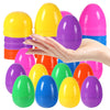 Biubumtu 24Pcs Plastic Bright Easter Eggs Assortment, 3.15 Fillable Easter Eggs Empty Bulk, Perfect for Easter Egg Hunt/Surpri