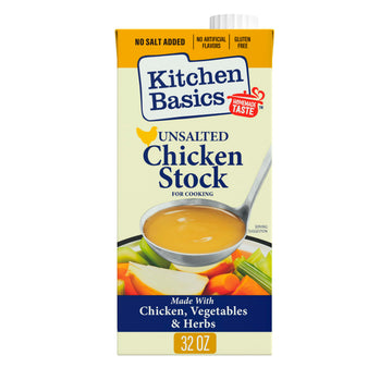 Kitchen Basics Unsalted Chicken Stock, 32 fl oz