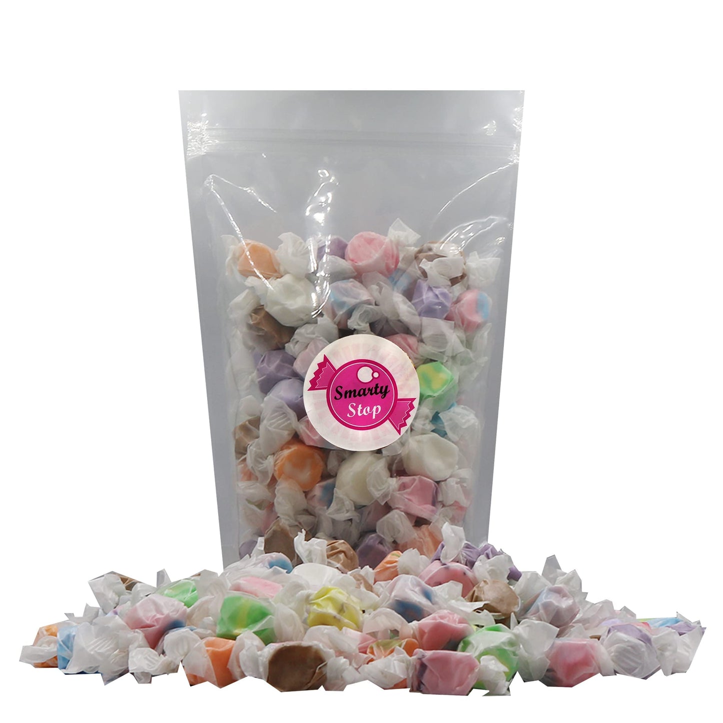 Gourmet Soft And Chewy Salt Water Taffy Candies - Individually Wrapped - Bulk Bags (Assorted Flavors, 2 Pound (Pack Of 1))