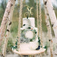 Kiskistonite Initials M Cake Topper, Monogram Cake Topper M, Rustic Wedding Cake Topper, Wreath Letter M Cake Topper, Mirror Gol
