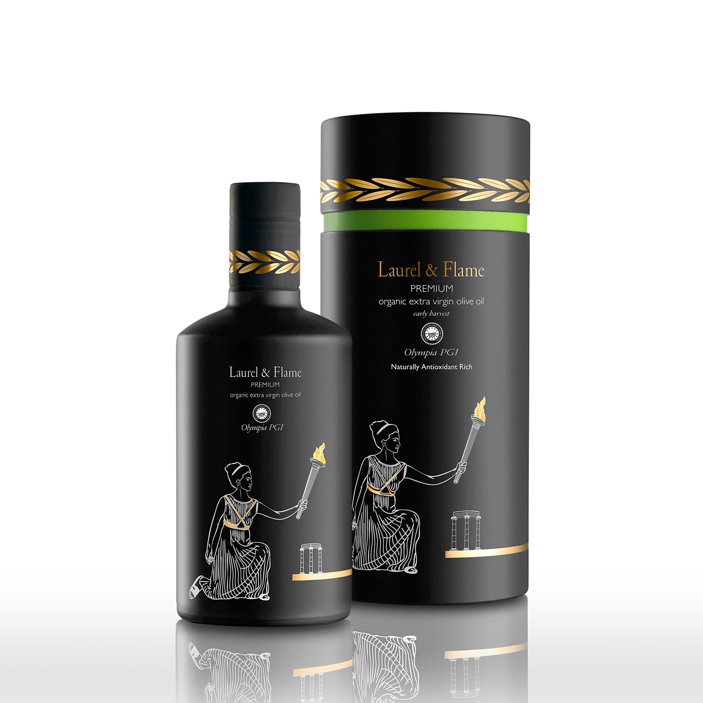 Laurel & Flame Olympia Pgi Olive Oil Extra Virgin - Polyphenol Rich (706 Mg/Kg) - Usda Organic - Multiple Award Winning - 60X Hy