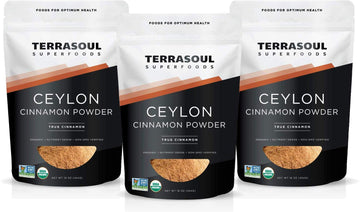 Terrasoul Superfoods Organic Ceylon Cinnamon Powder, 3 Lbs - Lab-Tested for Authenticity | Premium Quality and Flavor