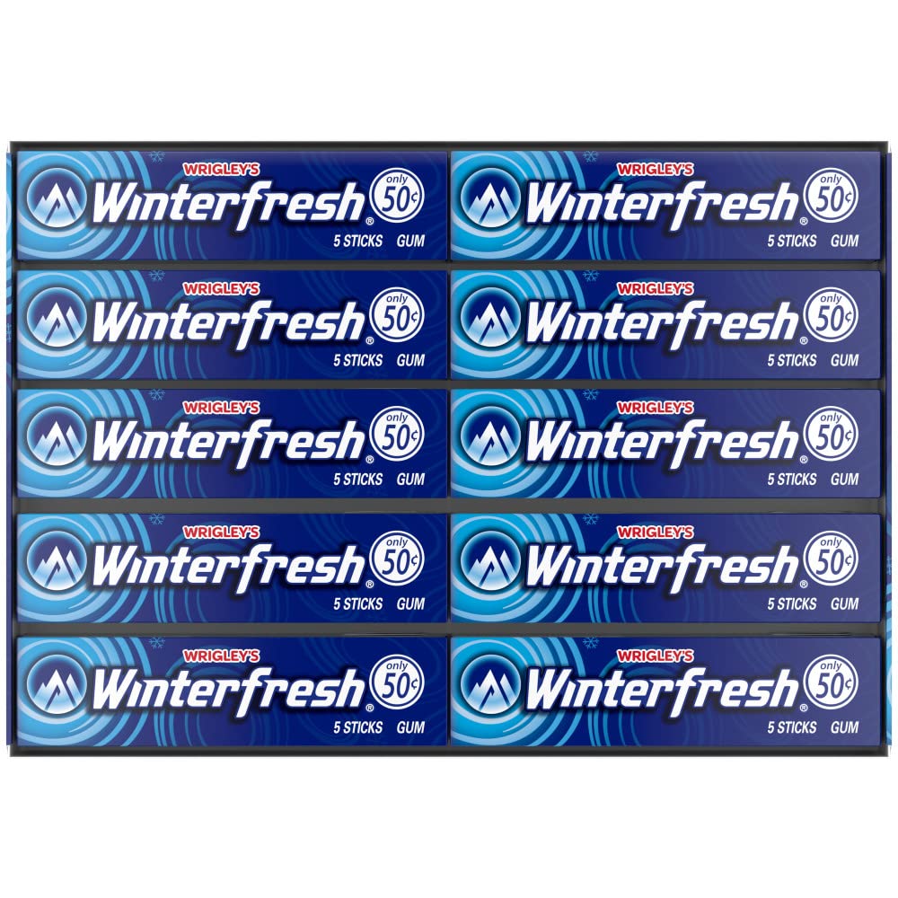 Winterfresh Wrigleys Chewing Gum Bulk Pack, 5 Sticks Per Pack (Pack of 40)