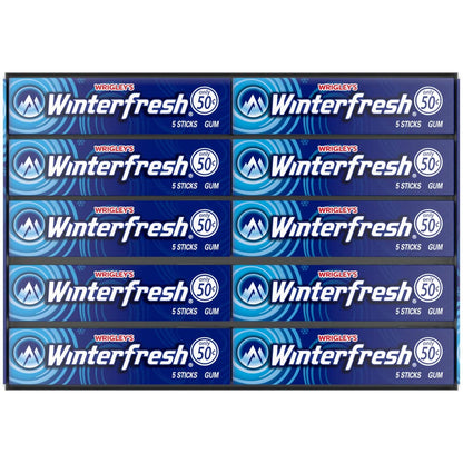 Winterfresh Wrigleys Chewing Gum Bulk Pack, 5 Sticks Per Pack (Pack of 40)