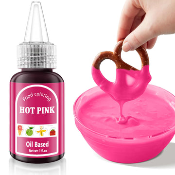Hot Pink Oil Based Food Coloring for Chocolates Melts - 30ML Tasteless Liquid Edible Oils Food Dye Candy Cookies Decorating,Vivi