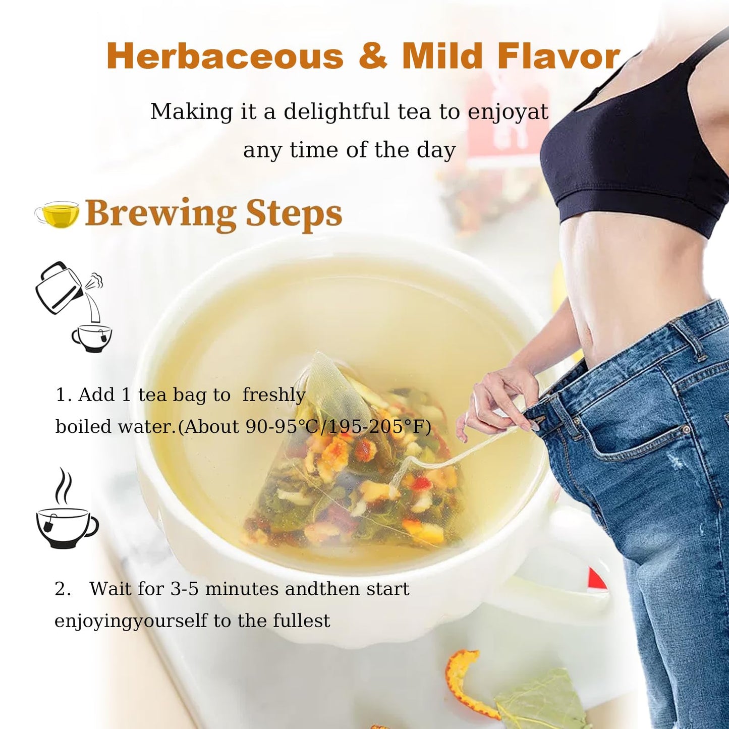 RCSCBC Oil Cleansing Tea - 10 Herbal Formula, 20 Tea Bags, 1pcs