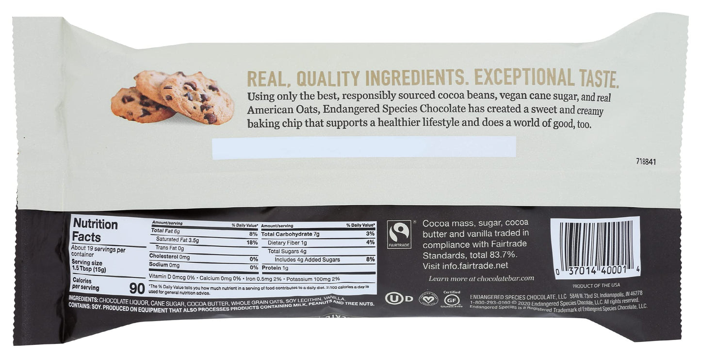 Endangered Species 75% Oat Milk Chocolate Chips, 10 Ounce (Pack of 6)