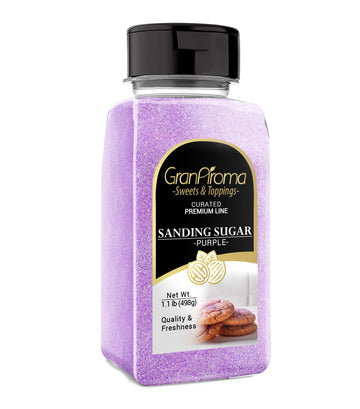 GranAroma Sanding Sugar, Decorative for Cookies & Sweets, 1.1 Pound, Purple
