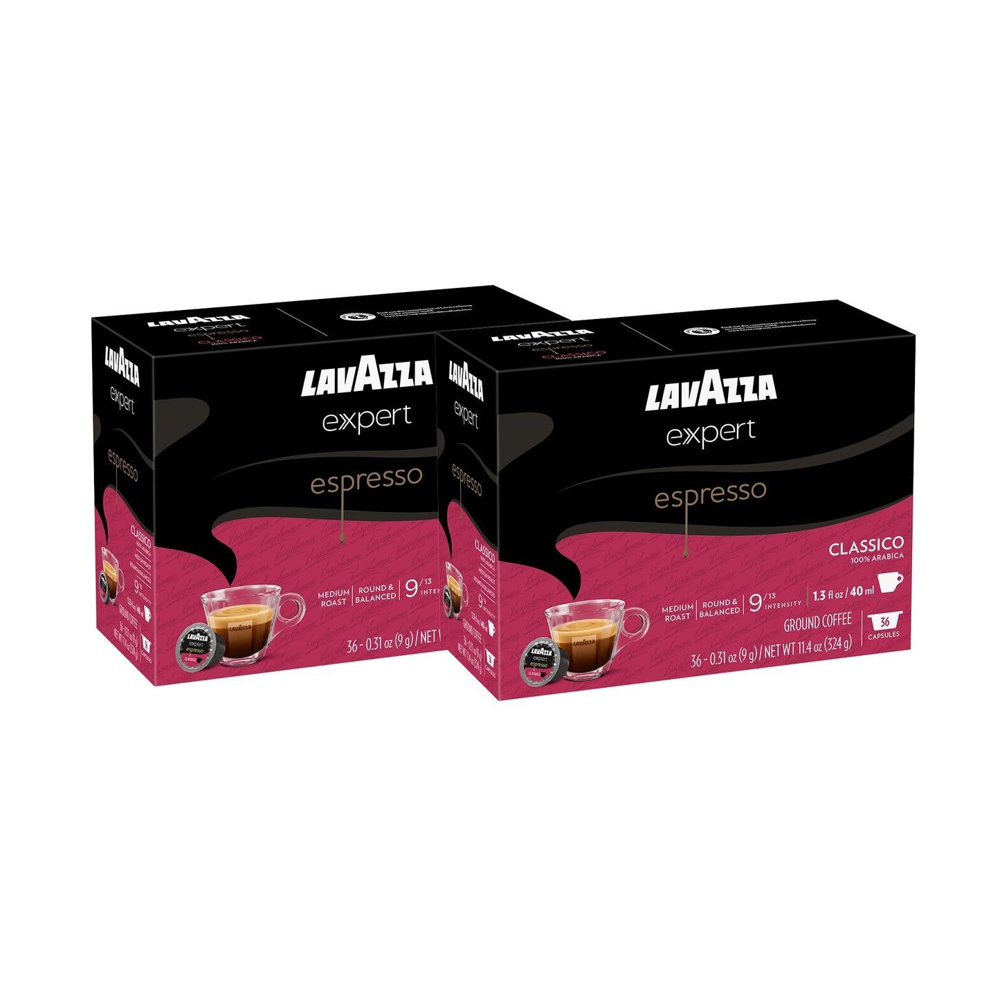 Lavazza Expert Espresso Classico Units  Medium Roast  100% Arabica  Compatible With Lavazza Classy Machines (72 Units)
