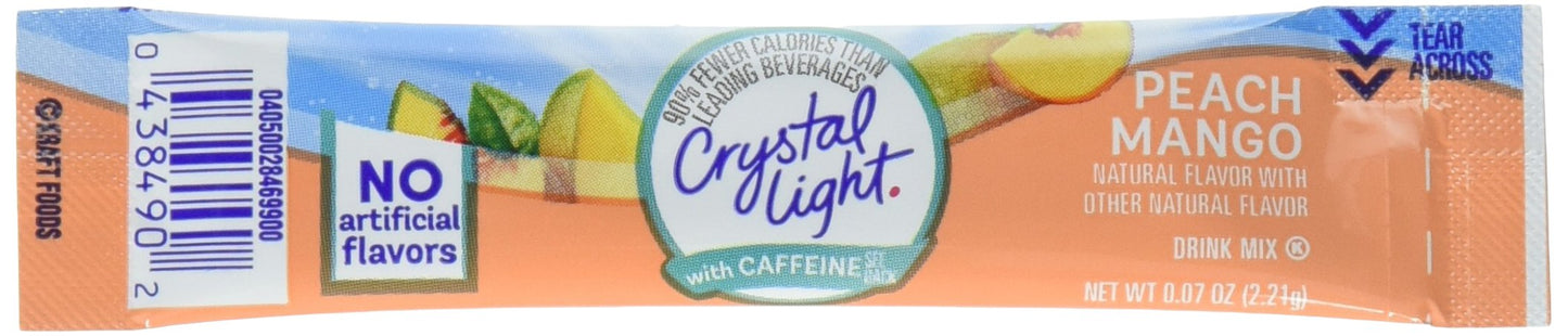 Crystal Light Sugar-Free Drink Mix, Peach Mango, 10 On-the-Go Packets, 0.7 Ounce (Pack of 6)