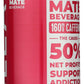 CLEAN CAUSE Yerba Mate Energy Drink, Raspberry Flavor, 16 Fl Oz, Refreshing Energy Boost