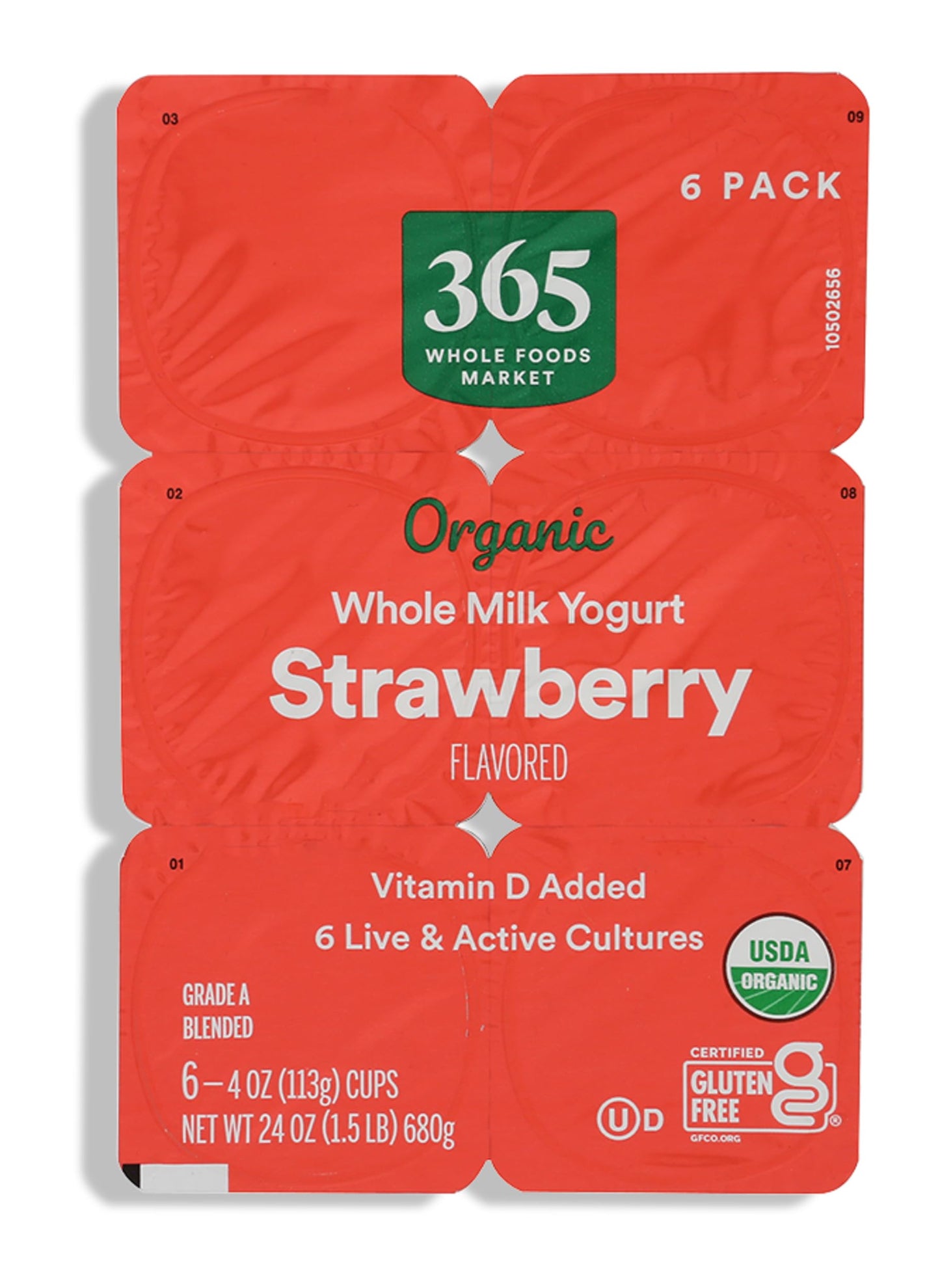 365 Everyday Value OG Strawberry Whole Milk Yogurt, 24 oz