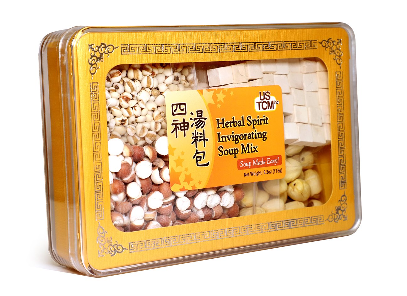 USTCM Herbal Spirit Soup Mix, Four God Soup Base, 6.2oz, 3-4 Servings, Easy to Prepare