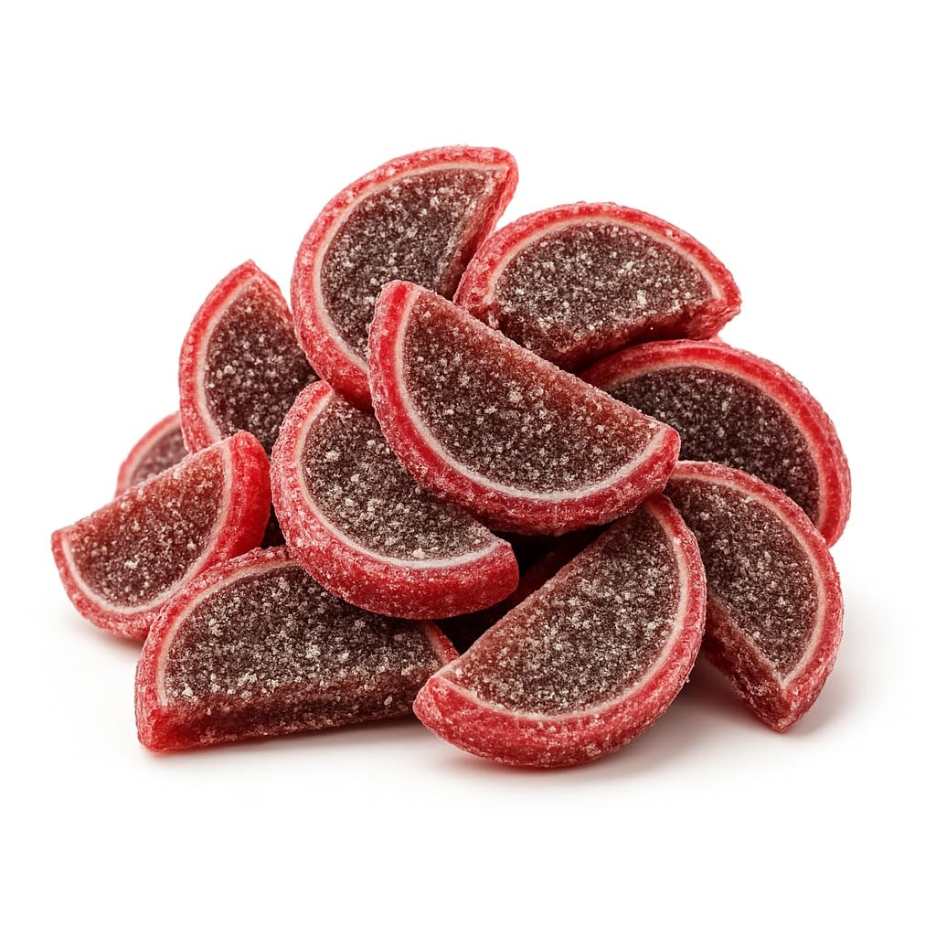 Snack Attack Pomegranate Fruit Slices Gummy Candy Soft Chewy Treats 2lb Bag