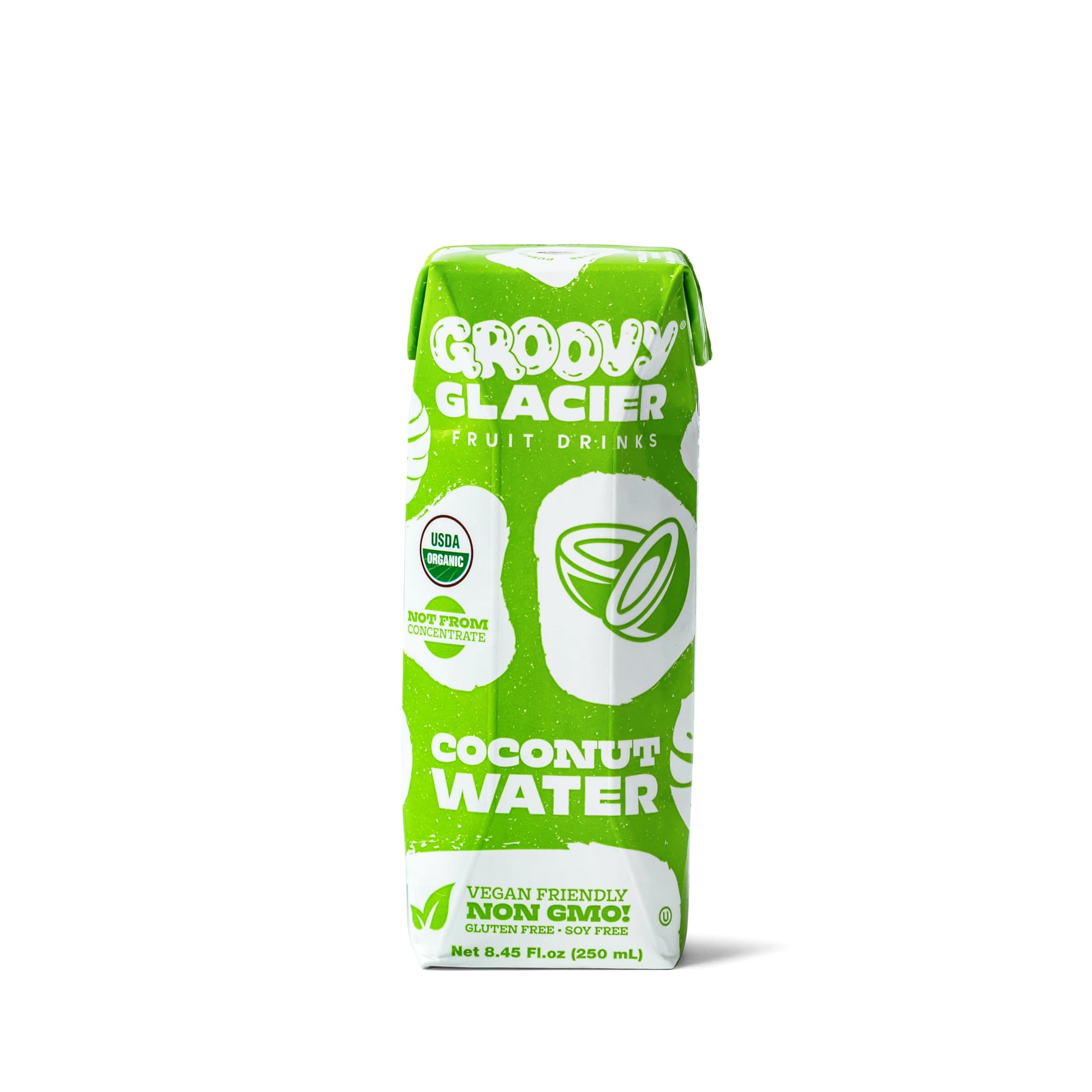 Groovy Glacier Coconut Water - Top-Grade Quality Coconut Water - 8.45 Fl Oz - Pack Of 12