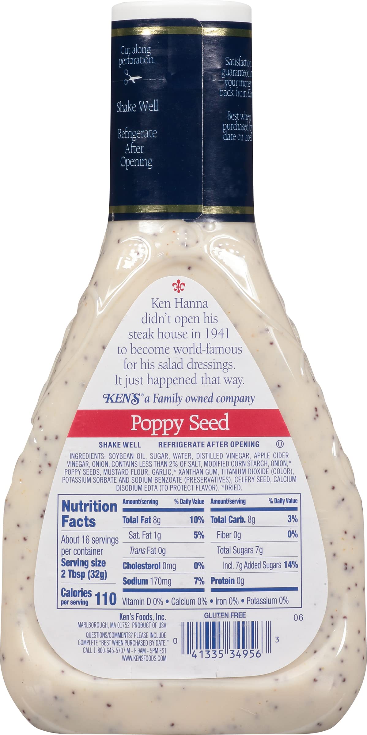 Ken'S Steak House Poppy Seed Dressing 16 Fl Oz (Pack Of 2)