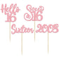Gyufise 24Pcs Happy 16Th Birthday Cupcake Toppers Glitter Hello 16 Sweet 16 Sixteen Years Old Cupcake Picks For Celebrating 16Th