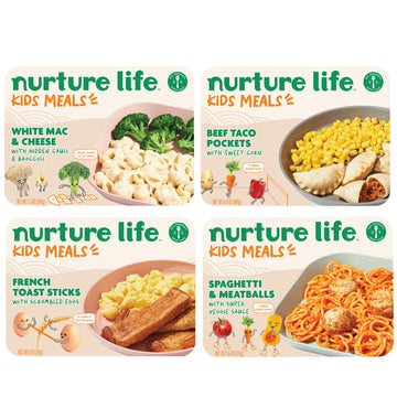 Nurture Life Kids Meals, Healthy Toddler & Kid Favorites, White Mac & Cheese And Beef Taco Pockets, Organic Focus, Toddler Snack