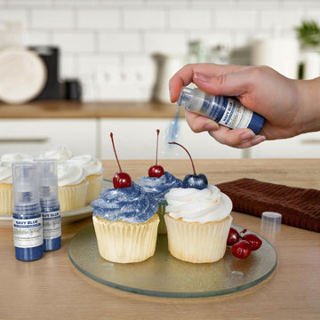Tinker Dust - Navy Blue (4G 1X Mini Pump) Edible Glitter For Desserts, Beverages, Cupcakes, Cake Pops And Cookies By Bakell