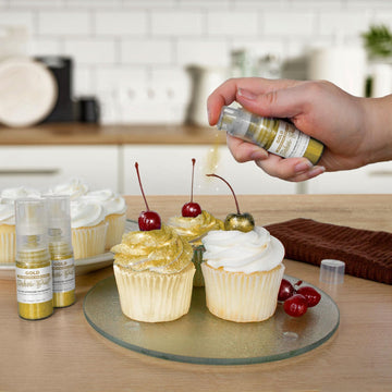 Tinker Dust - Gold (4G, 1X Mini Pump) Edible Glitter For Desserts, Beverages, Cupcakes, Cake Pops And Cookies By Bakell