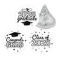 Black and White Graduation Candy Stickers for Kisses Chocolate Drops, Class of 2025 Grad Party Favors Decorations - 180 Labels, 